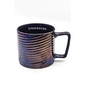 Starbucks Iridescent Swirl Mug Blue Luster Cup 12 oz Coffee